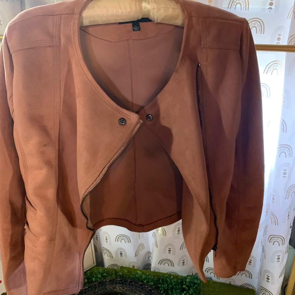 Women's pink blush suede Jacket